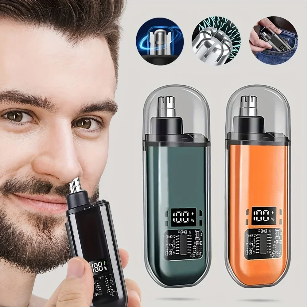 Men'S Grooming Scissors - Nose Ear Hair Trimmer USB Rechargeable