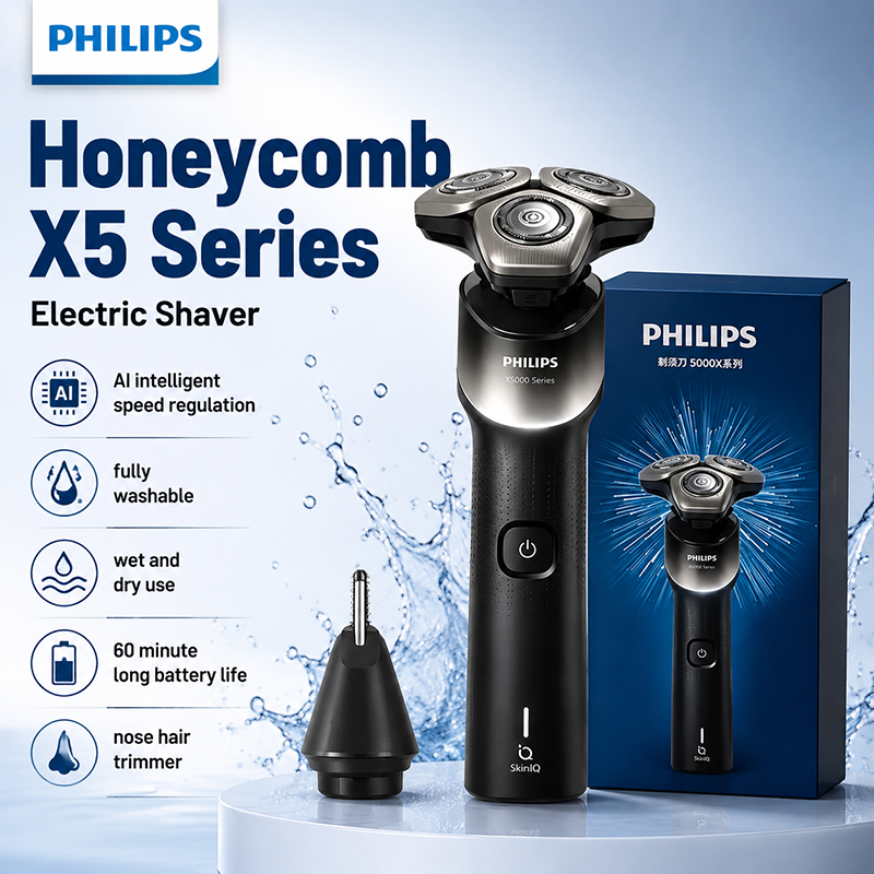 Mens Grooming Kit Philips - Philips XQ523 Rotary Electric Shaver Wet