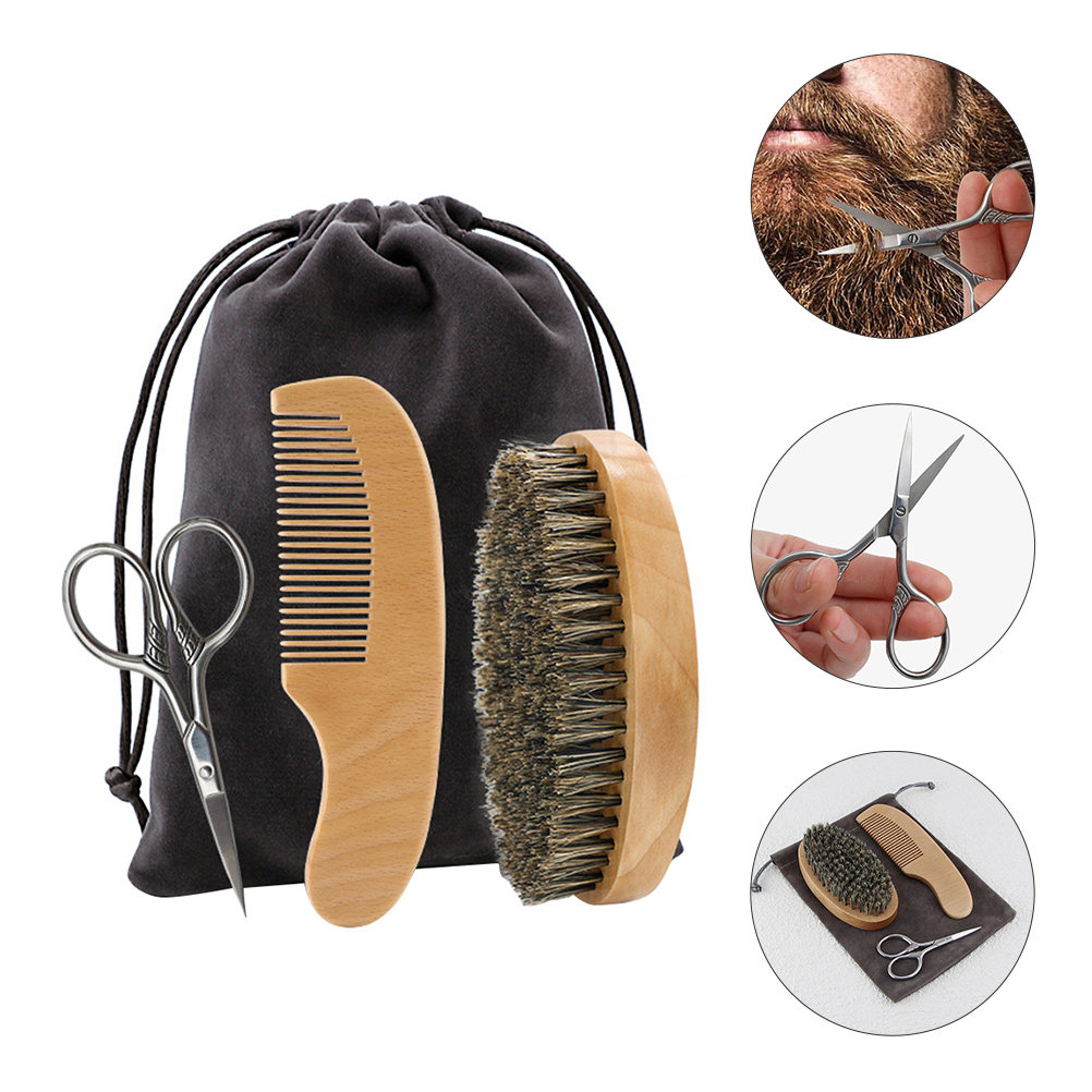 Men'S Grooming Scissors - 1Set Beard Styling Set for Men