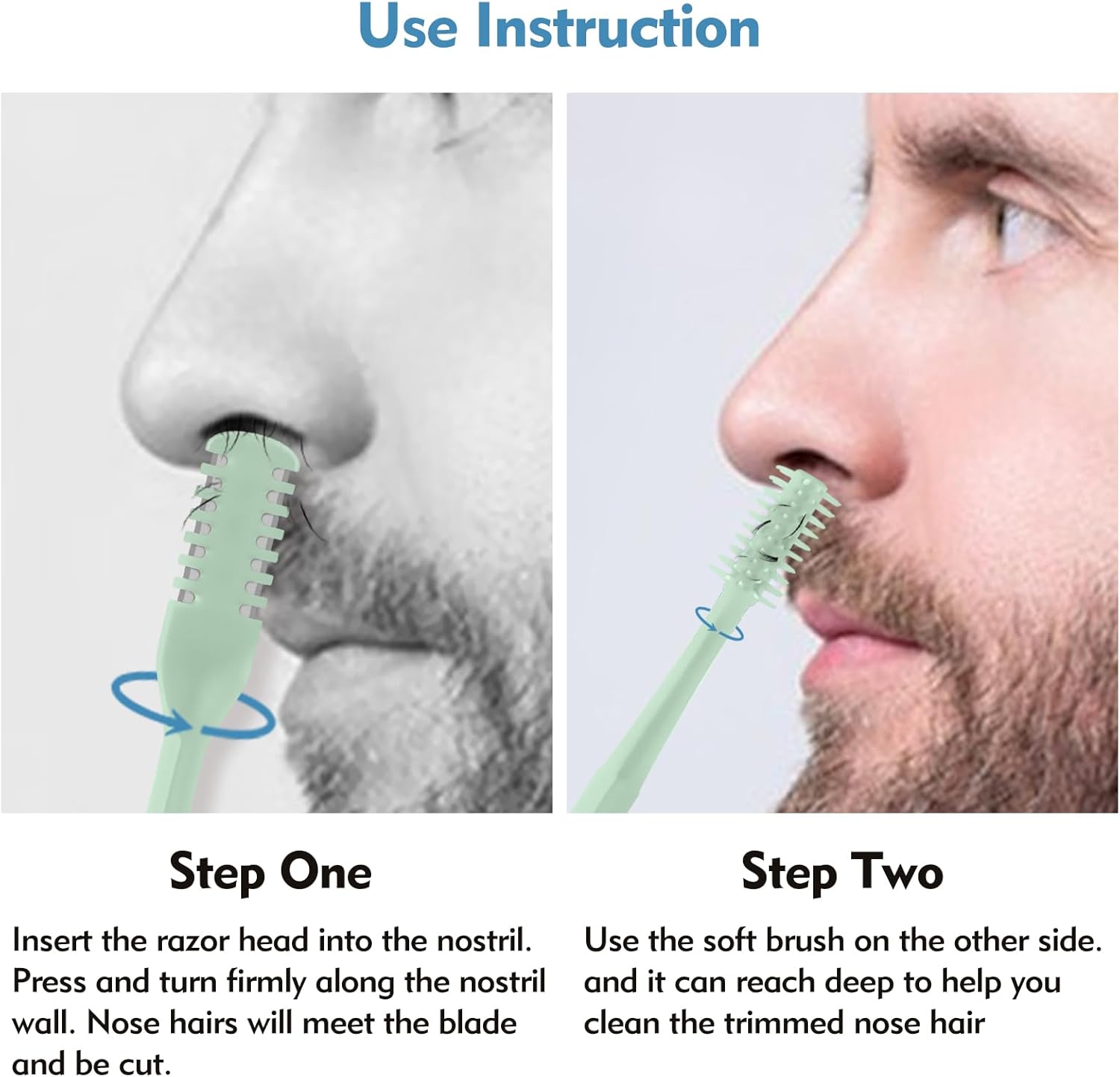 5/20/50Pcs 2-in-1 Nasal Cutter - Men'S Grooming Scissors 评论和价格