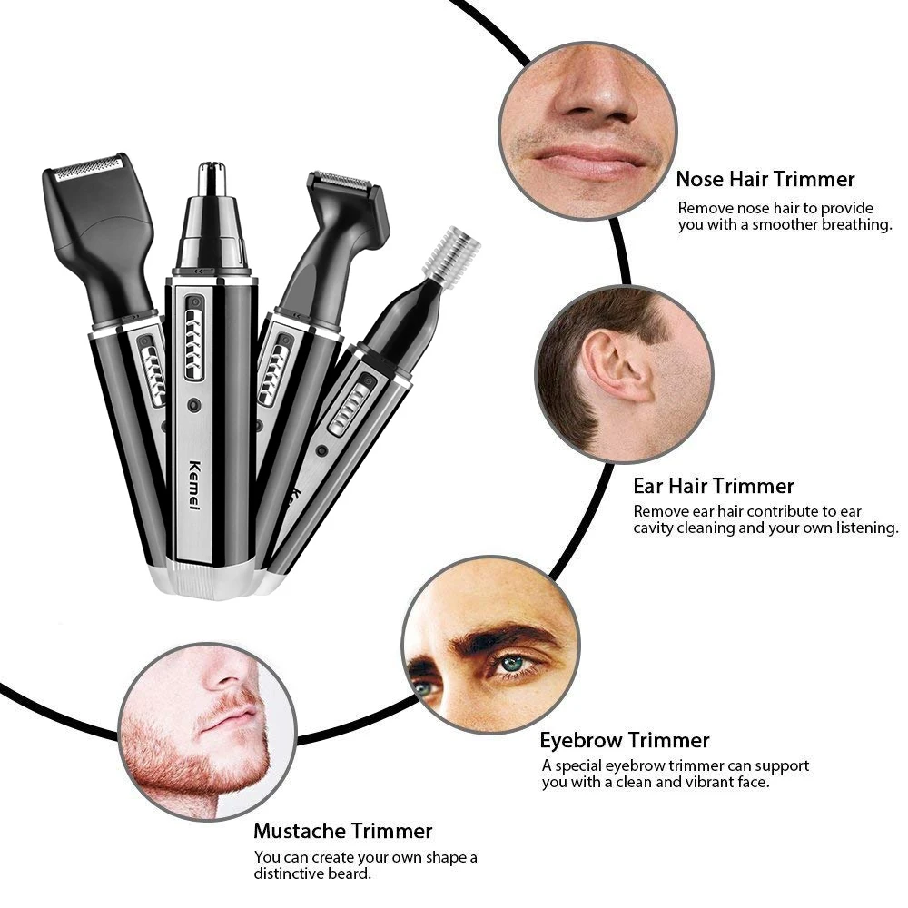 Kemei rechargeable electric al - Men'S Grooming Electric Trimmer 评论和价格