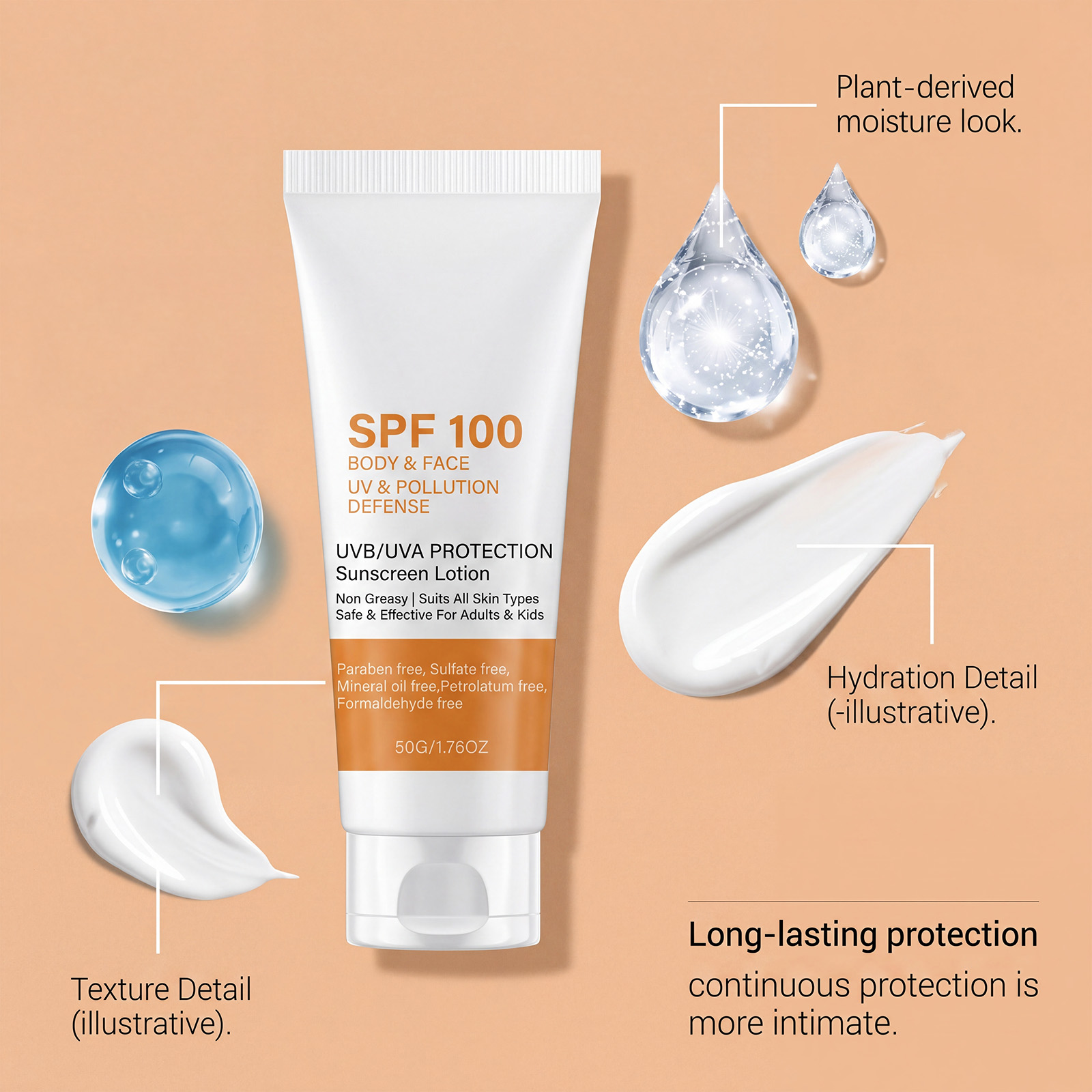 SPF 100 Sunscreen Instant Sun  - Face Moisturizer Spf 评论和价格