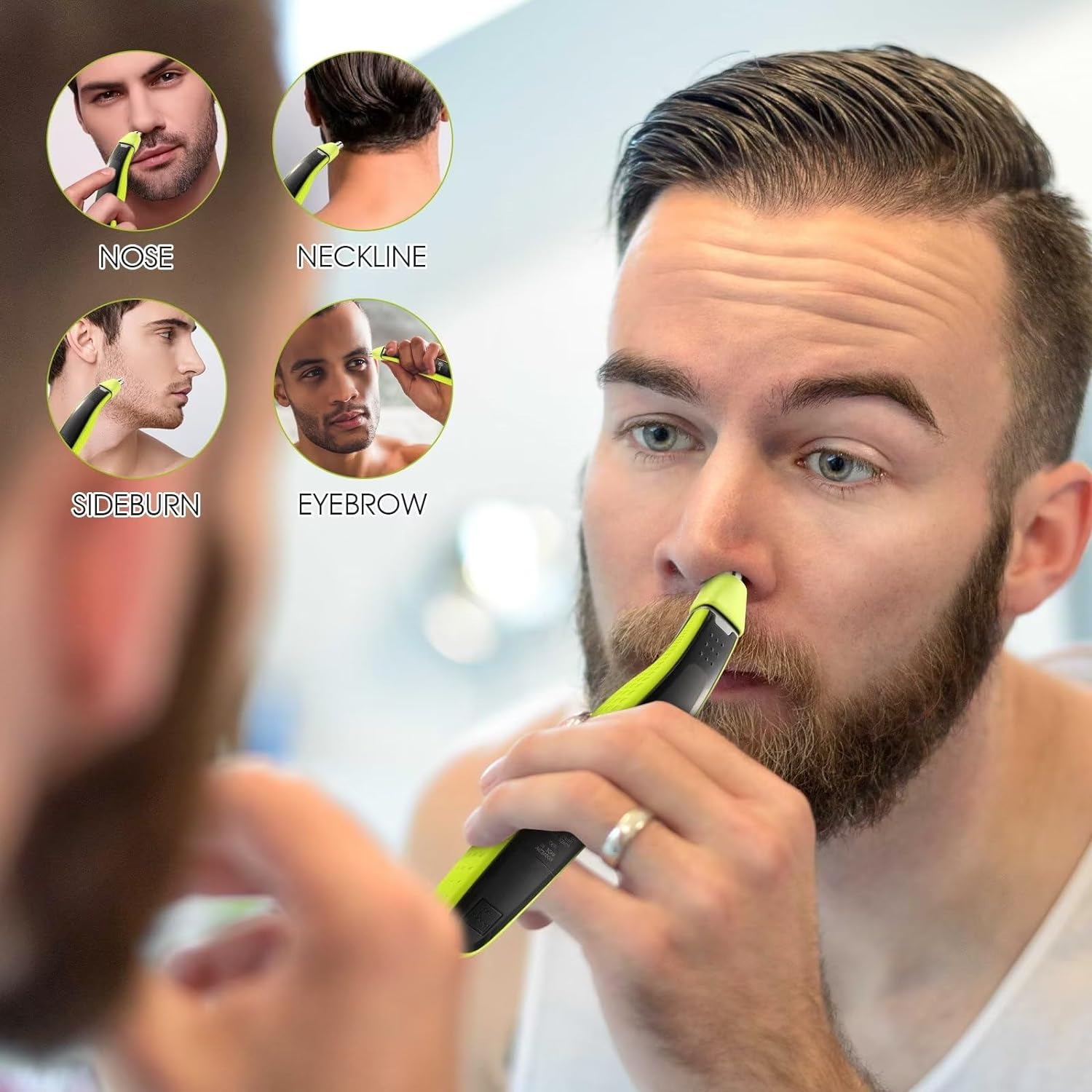YUKU Nose Hair Trimmer Replace - Men'S Grooming Scissors 评论和价格