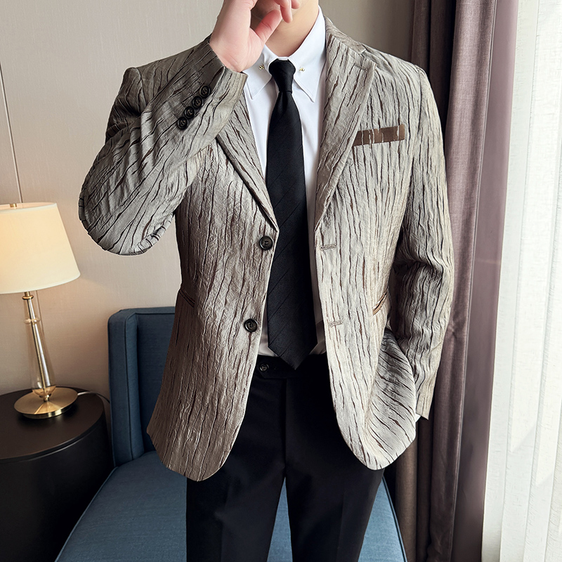 Korean Trend 3D Pleated Suit J - Men'S Grooming Trends 评论和价格