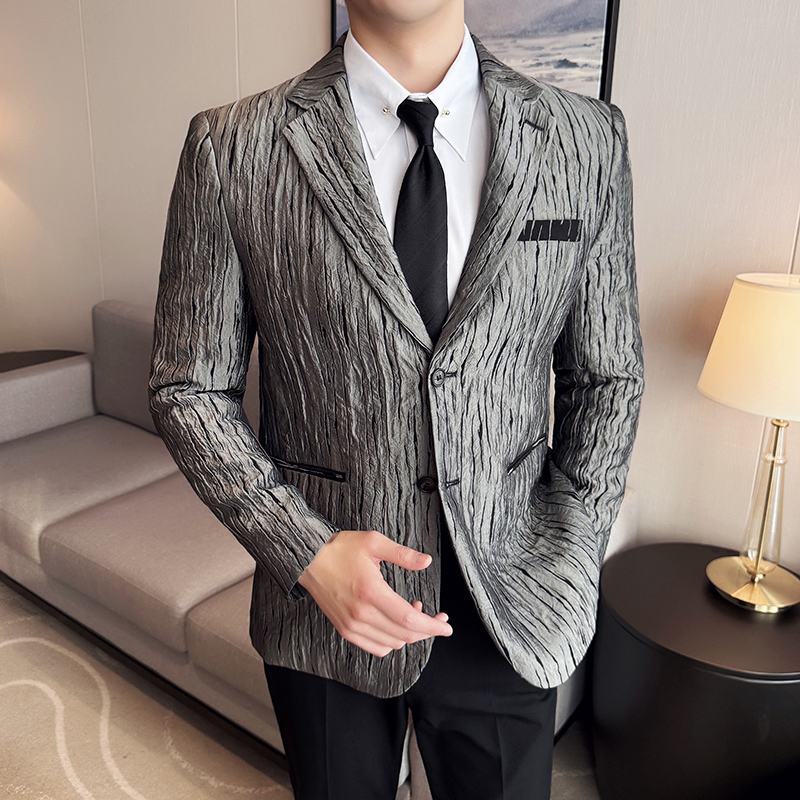 Korean Trend 3D Pleated Suit J - Men'S Grooming Trends 评论和价格