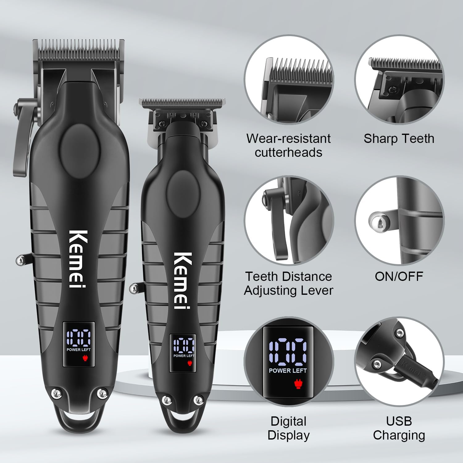 Kemei Hair Clipper Kit for Men - Men'S Grooming Scissors 评论和价格