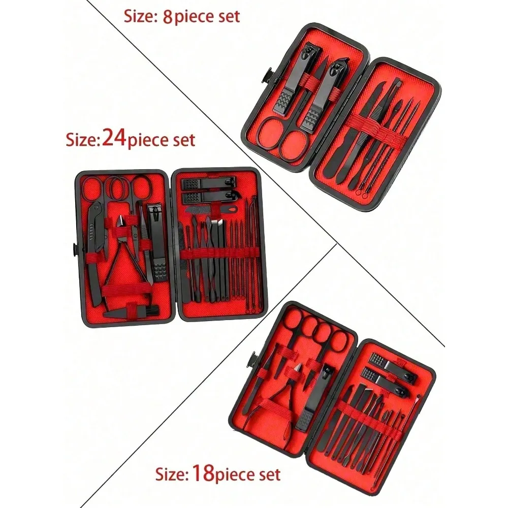 8/24pcs Professional Manicure  - Men'S Grooming Gift Set 评论和价格
