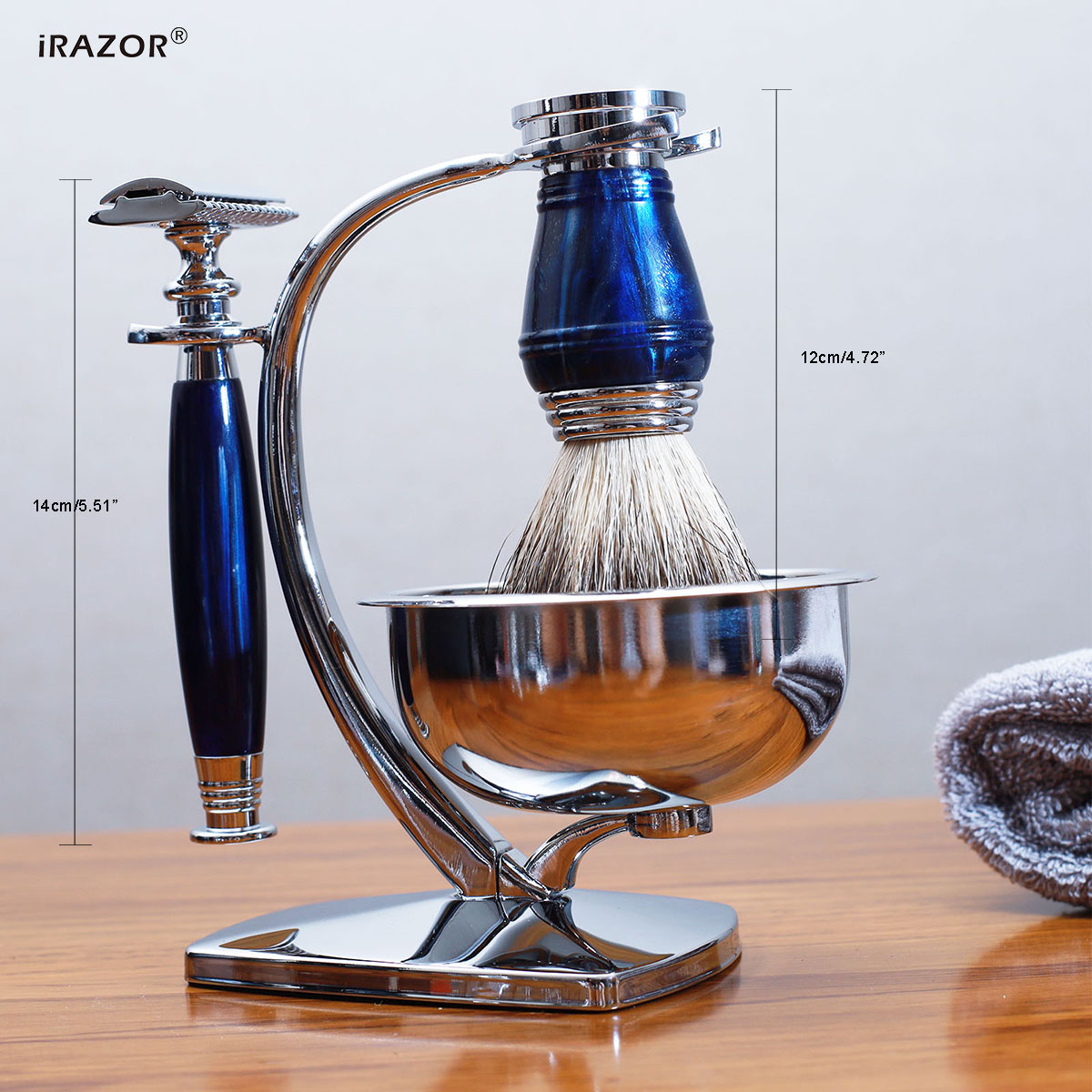 iRAZOR Royal Blue Luxury Men's - Men'S Grooming Gift Set 评论和价格