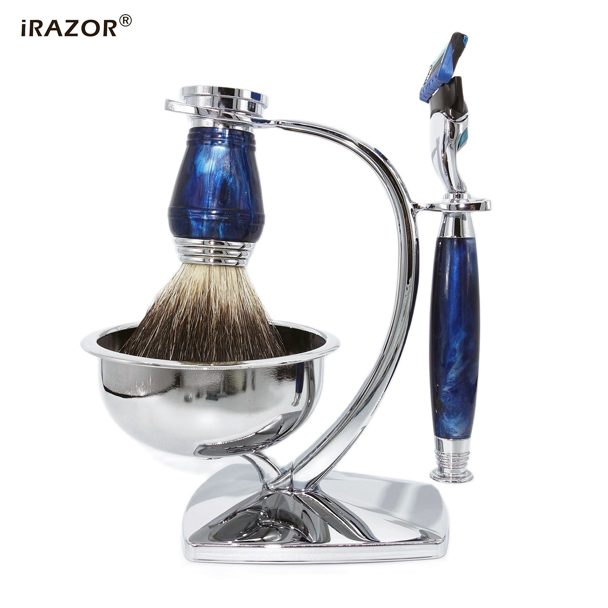 iRAZOR Royal Blue Luxury Men's - Men'S Grooming Gift Set 评论和价格
