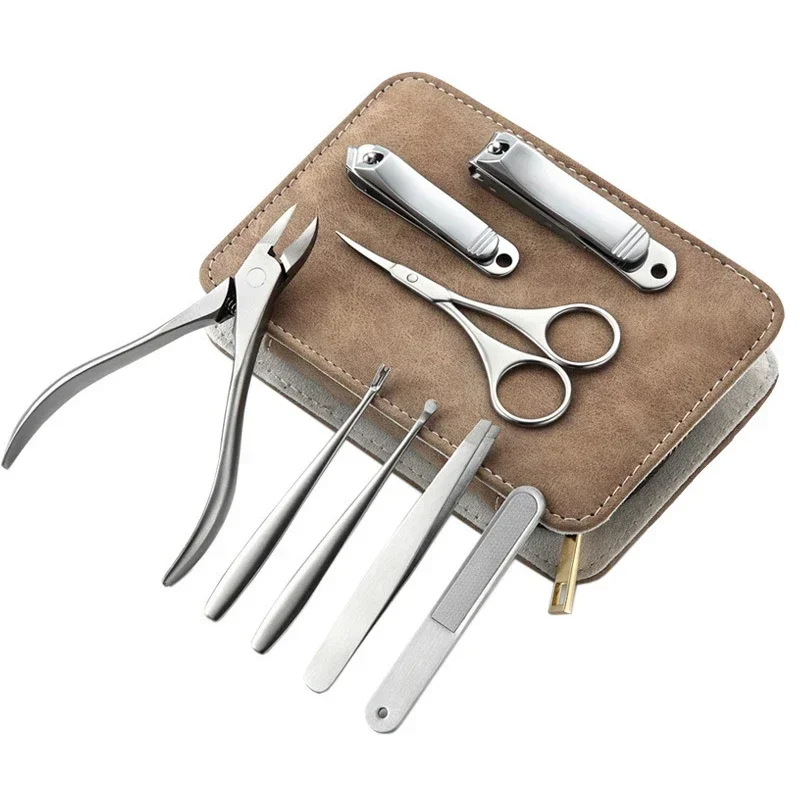 8/12pcs Professional Manicure  - Men'S Grooming Gift Set 评论和价格