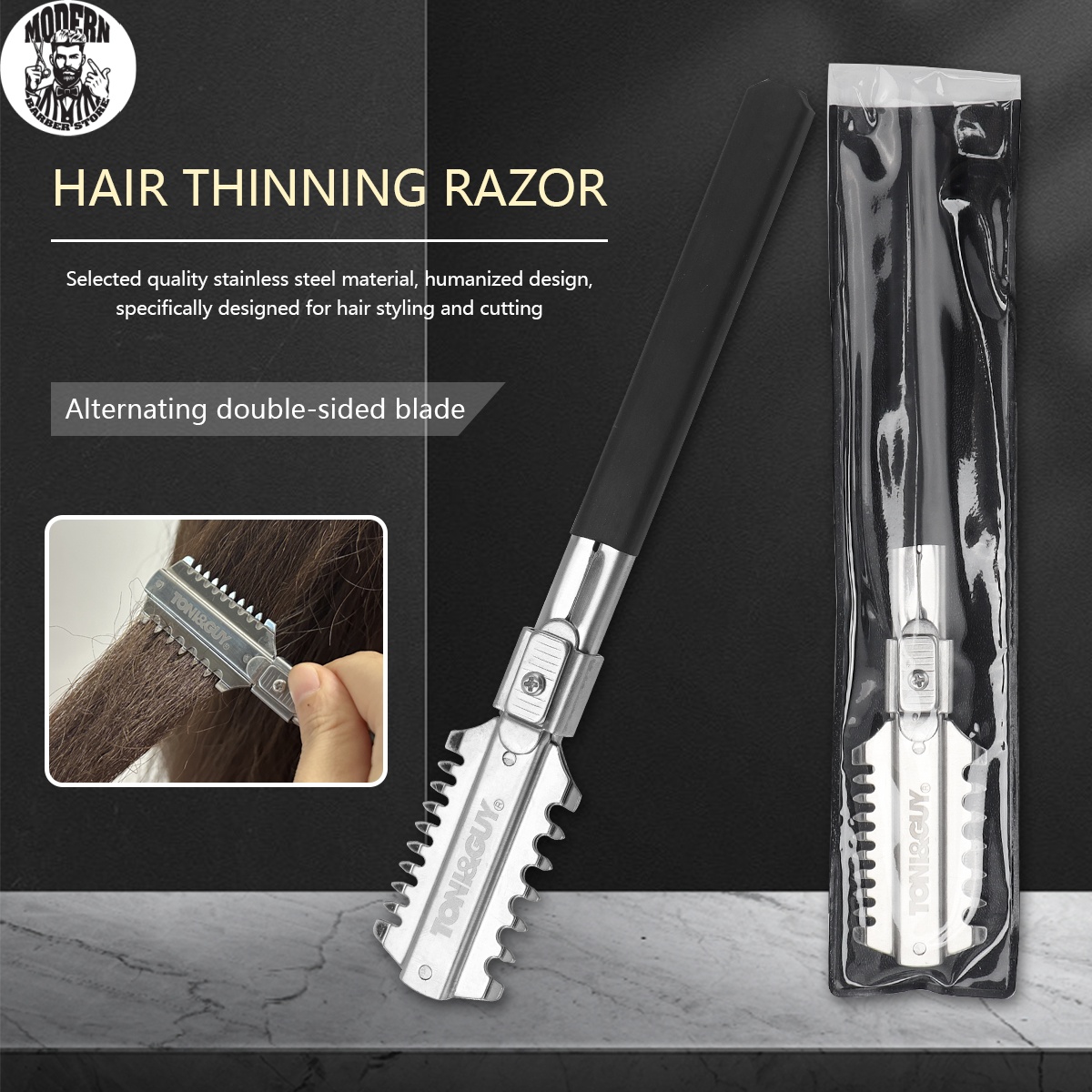 Salon Double-Edge Shaving Hair - Men'S Grooming Scissors 评论和价格